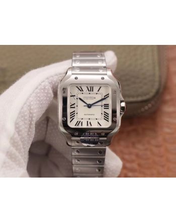 SANTOS WSSA0029 BV FACTORY SILVER WHITE DIAL