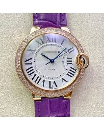 BALLON BLEU DE  36MM WJBB0009 3K FACTORY PURPLE STRAP