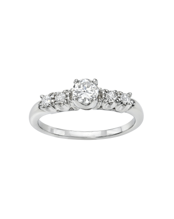 Diamond Engagement Ring .50 Carat 14K White Gold