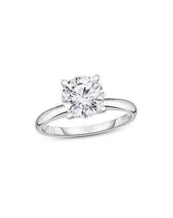 Solitaire Diamond Engagement Ring White Gold