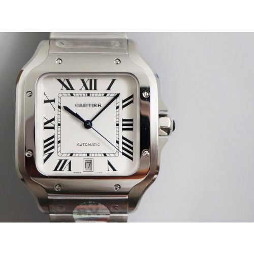 SANTOS WSSA0009 BV FACTORY STAINLESS STEEL WHITE DIAL